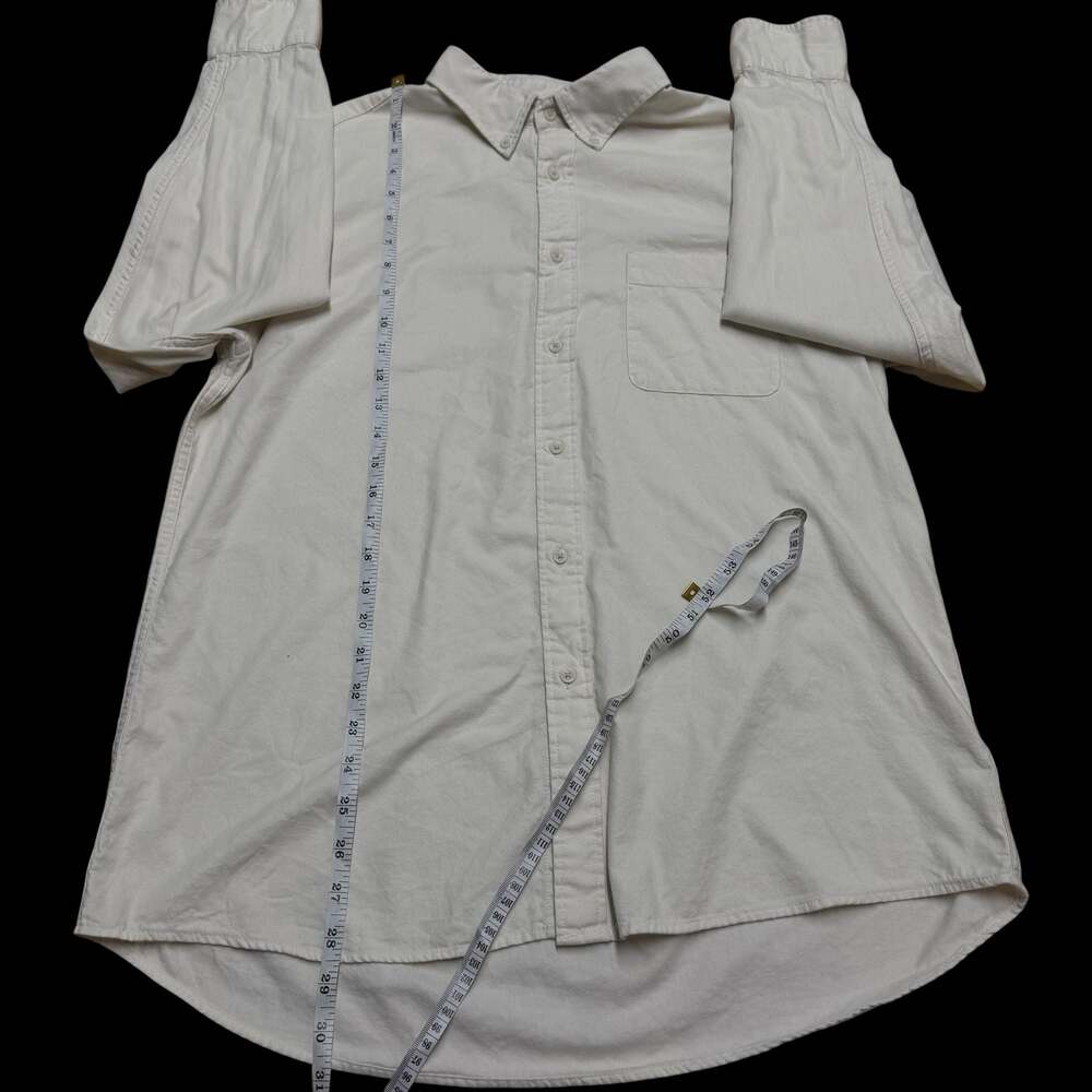 Uniqlo Men's Oxford Long-Sleeve Button-Down Shirt Cream - Picture 5 of 8
